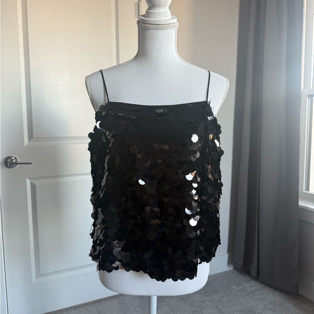 Banana Republic Black Sequin Camisole